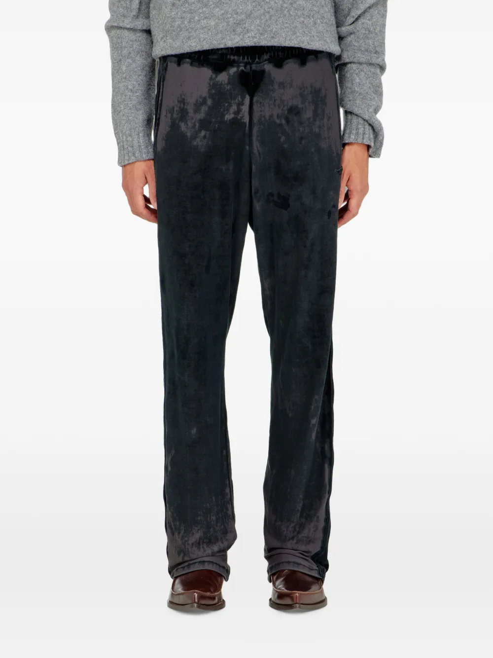 Diesel Chenille trainingsbroek met devoré-effect Zwart