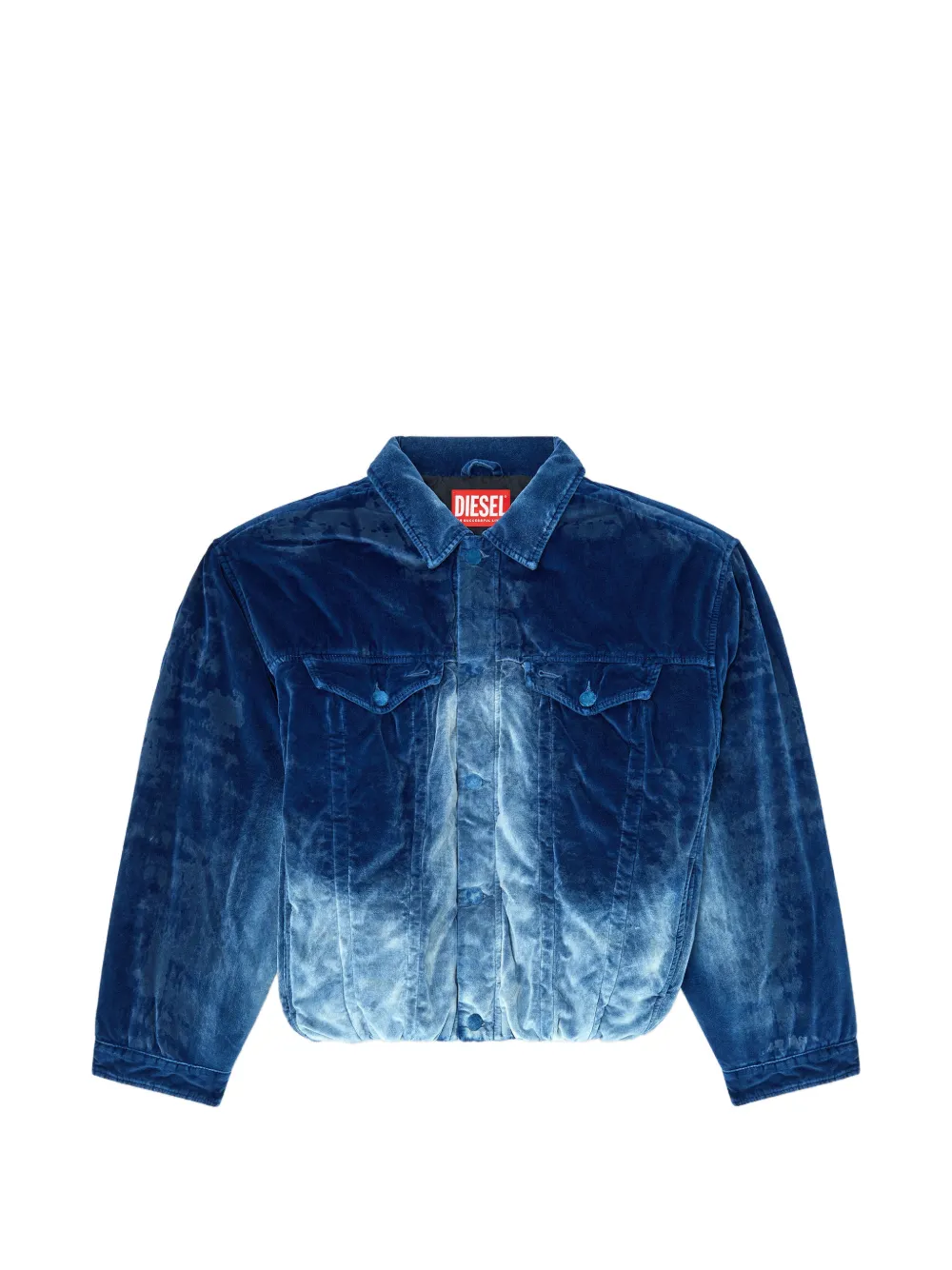 Diesel elasticated trucker jacket in velvet denim