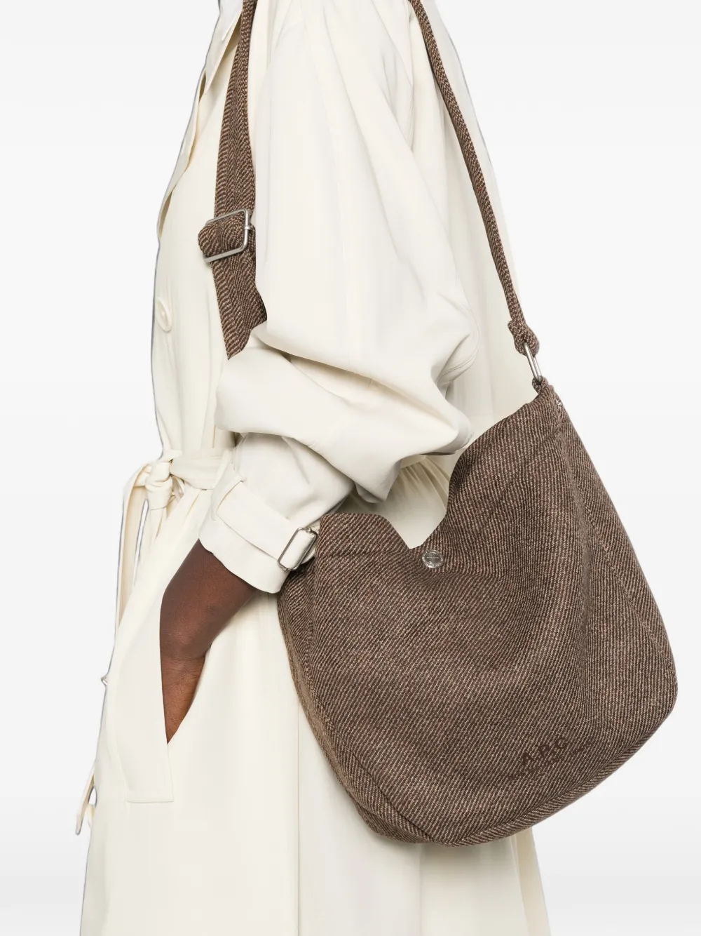 A.P.C. Journal kleine schoudertas Bruin