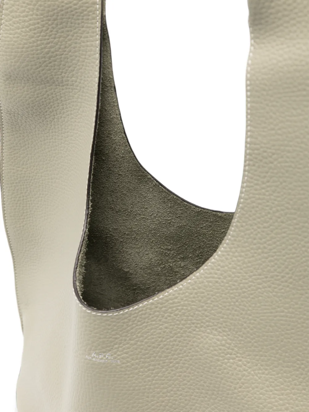 A.P.C. Neige Clou shopper van bewerkt leer Groen