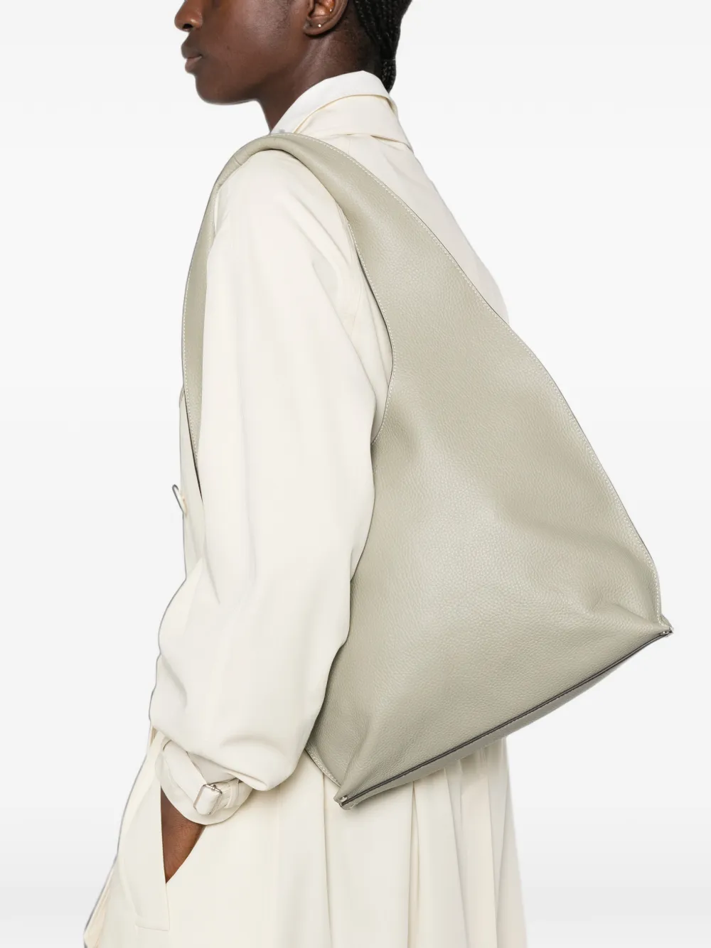 A.P.C. Neige Clou shopper van bewerkt leer Groen