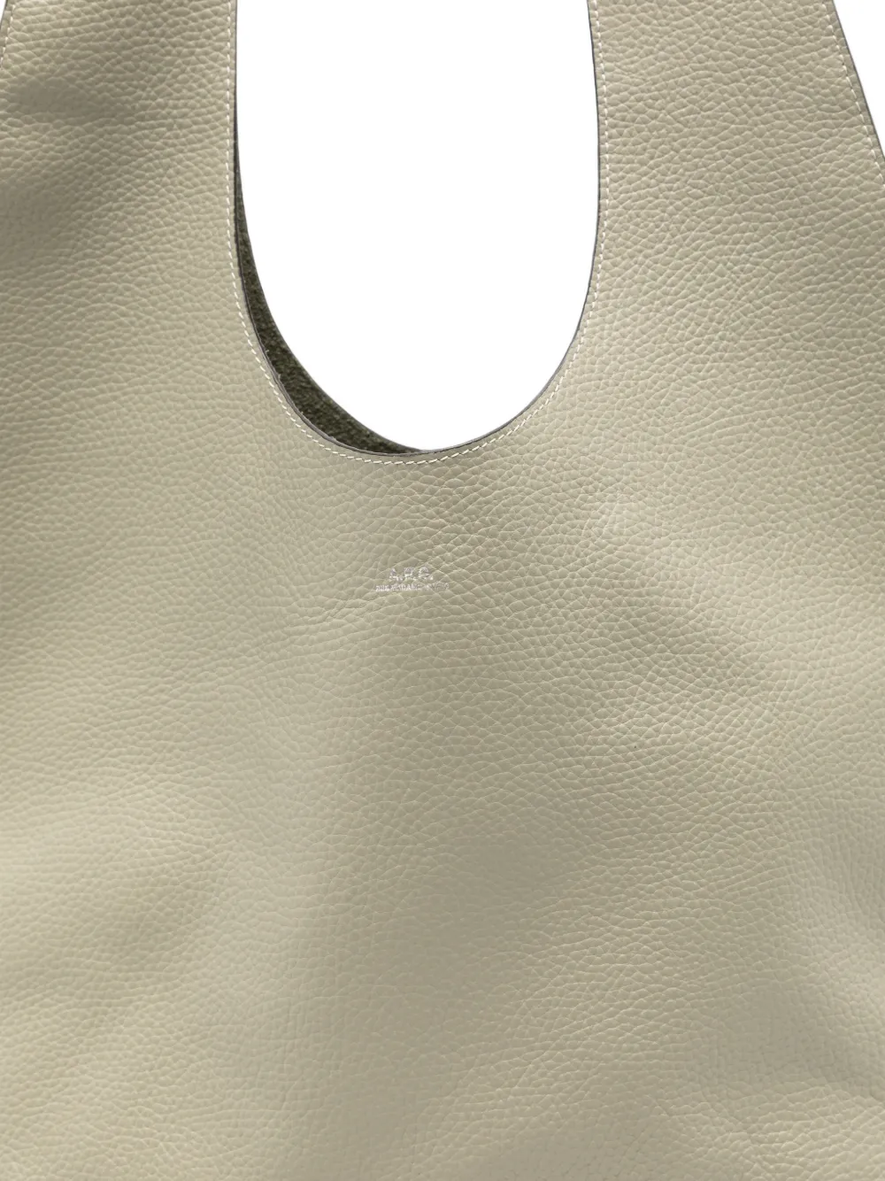 A.P.C. Neige Clou shopper van bewerkt leer Groen