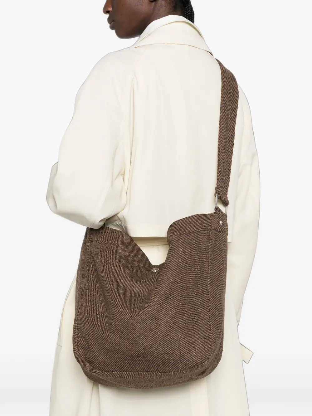 A.P.C. Journal twill schoudertas Bruin