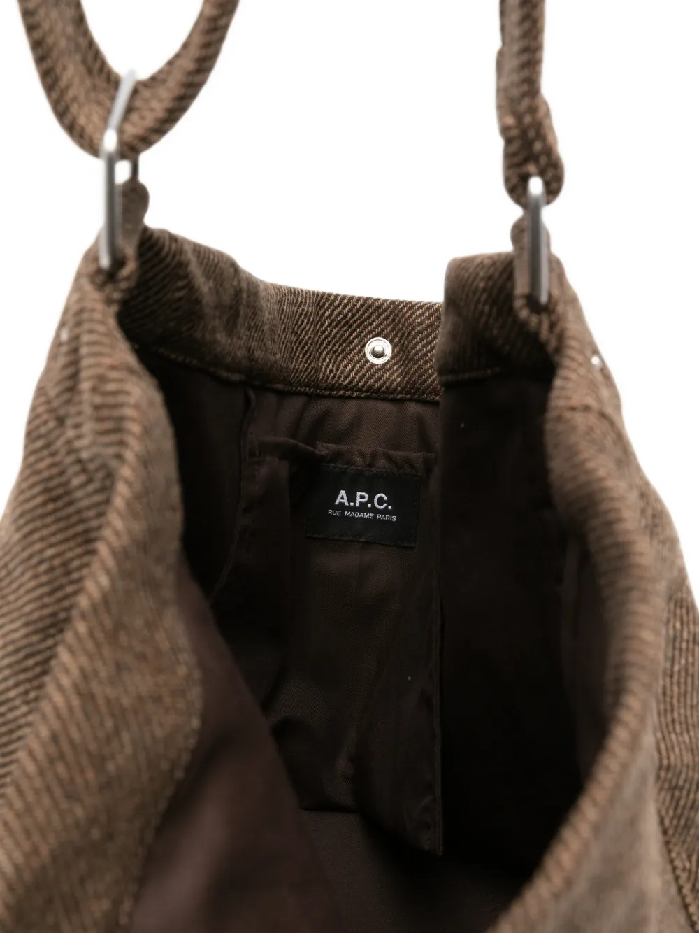 A.P.C. Journal twill schoudertas Bruin