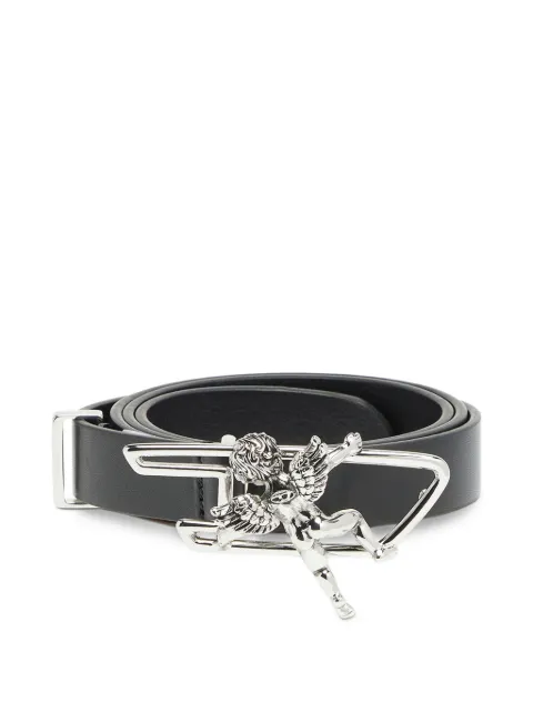 Diesel 2cm leather belt with cherub D-outline buckle