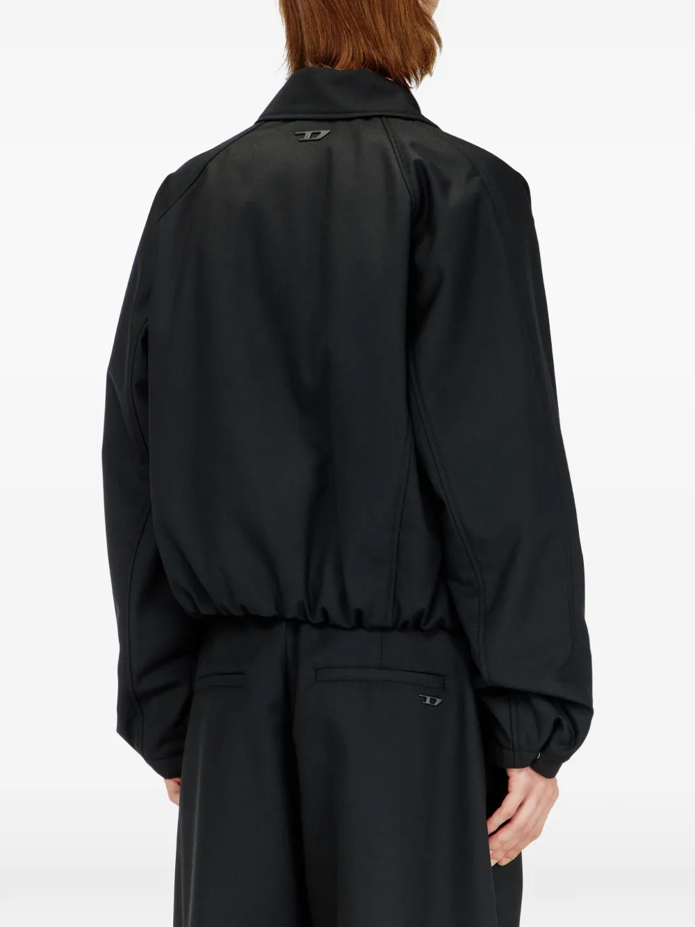 Diesel Gesmockt bomberjack met raglan mouwen Zwart