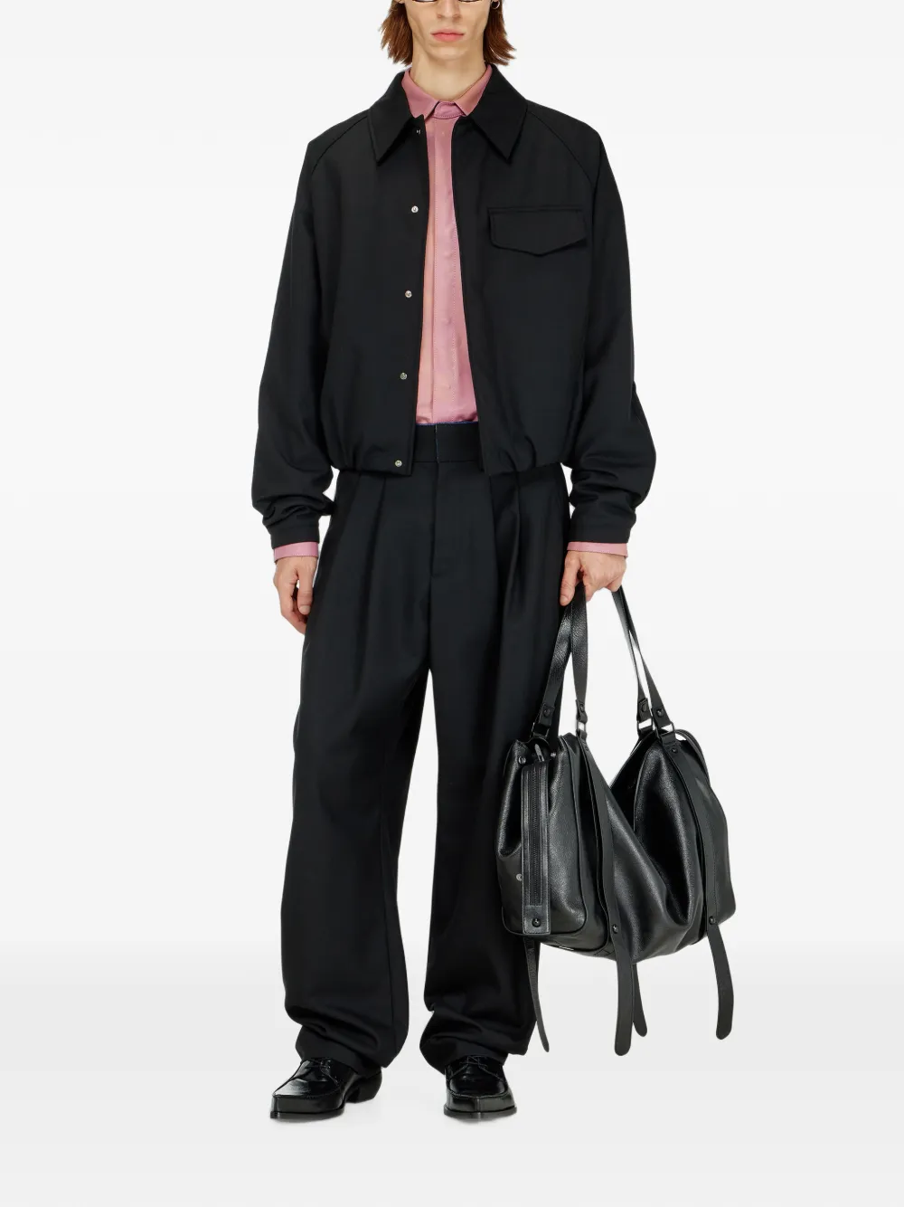 Diesel Gesmockt bomberjack met raglan mouwen Zwart
