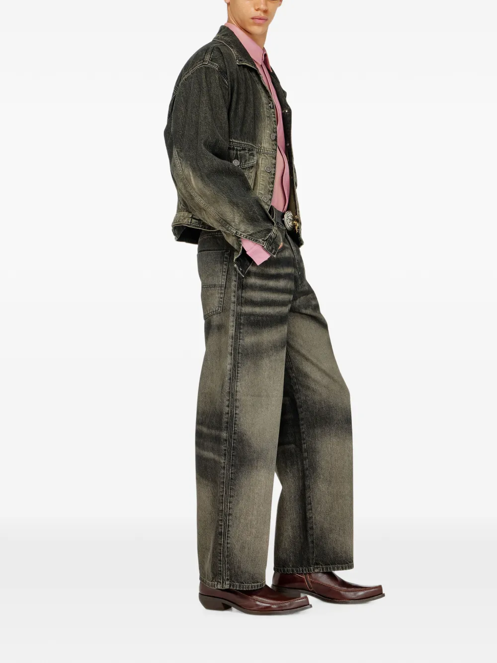 Diesel 1982 D-Hakou high-waist jeans Zwart