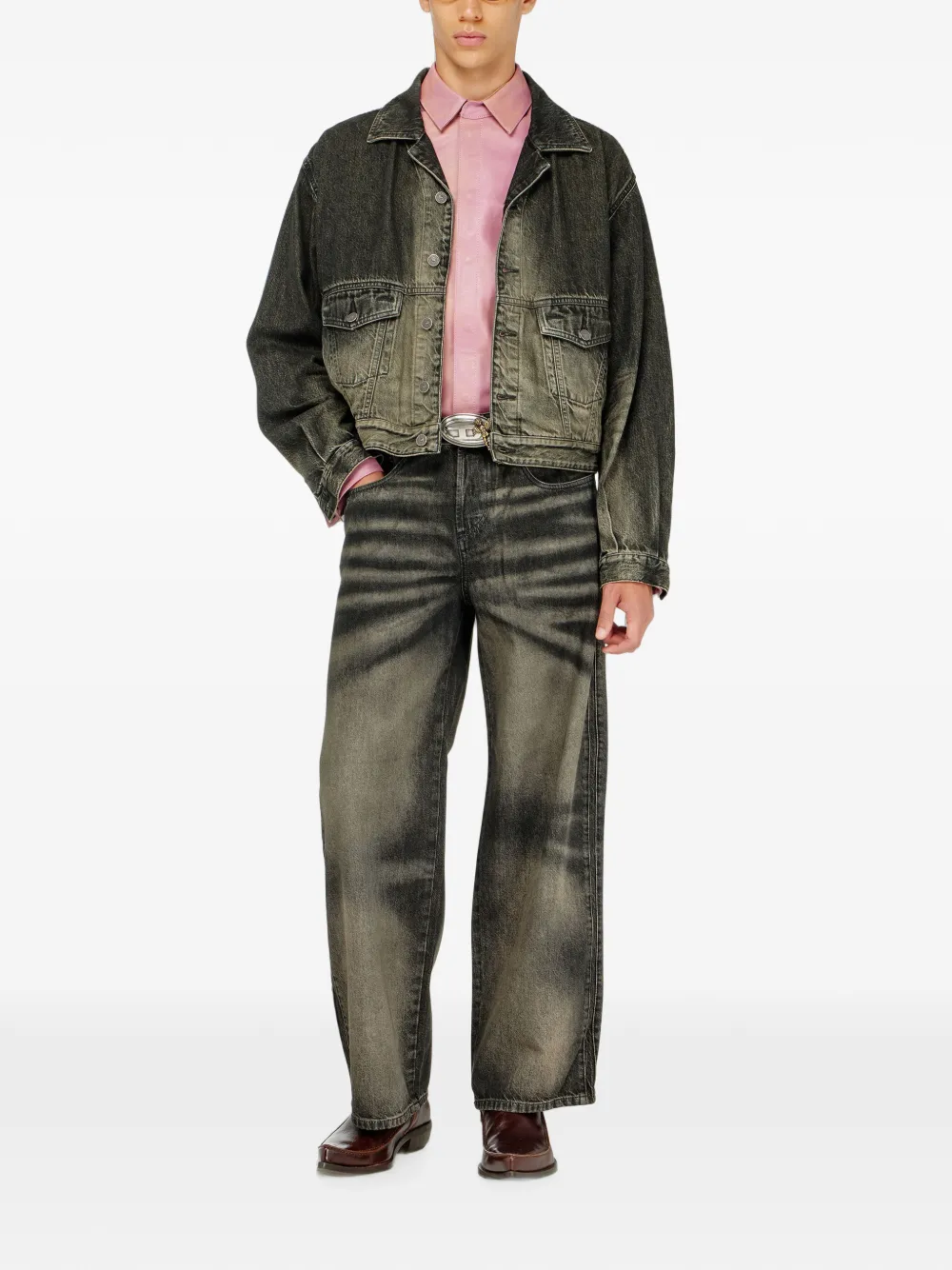 Diesel 1982 D-Hakou high-waist jeans Zwart