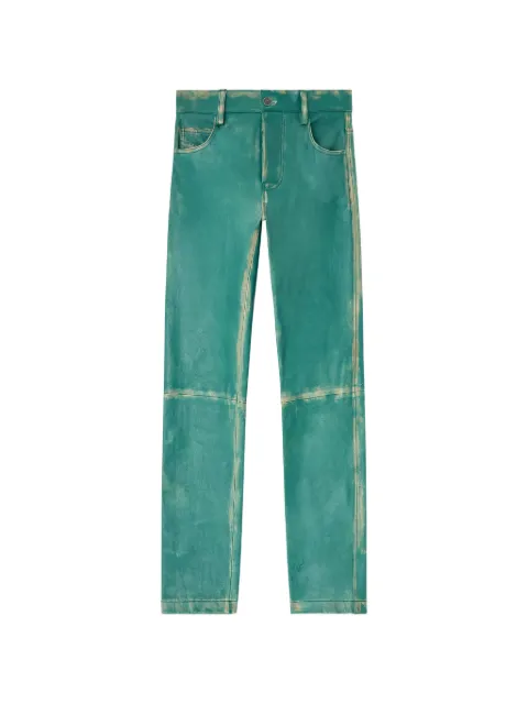 Diesel pants in treated leather
