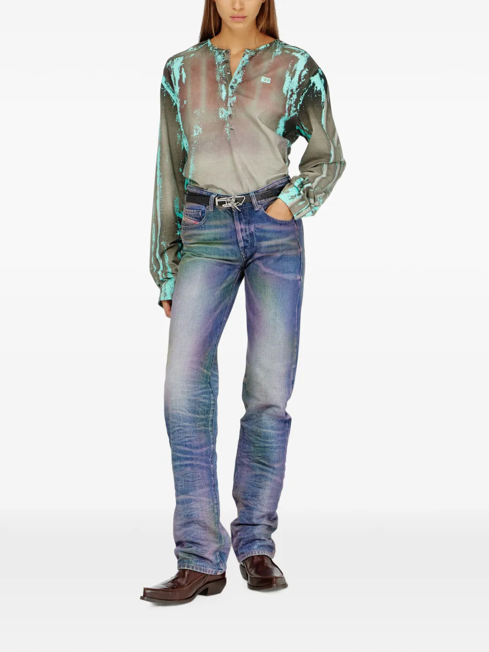 Diesel D-Lie Straight jeans Blauw