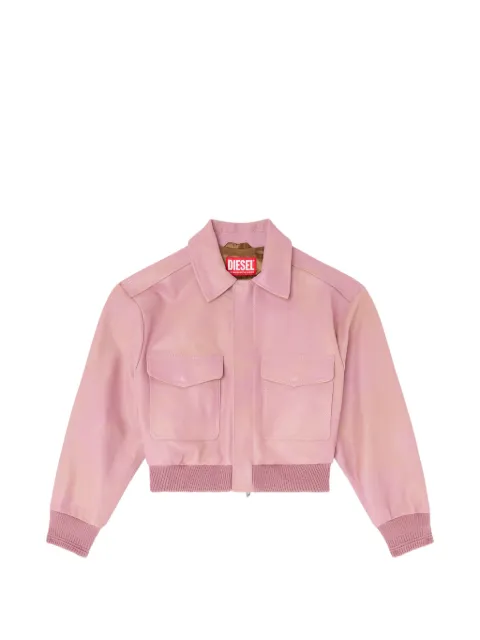 Diesel aviator jacket in treated-leather