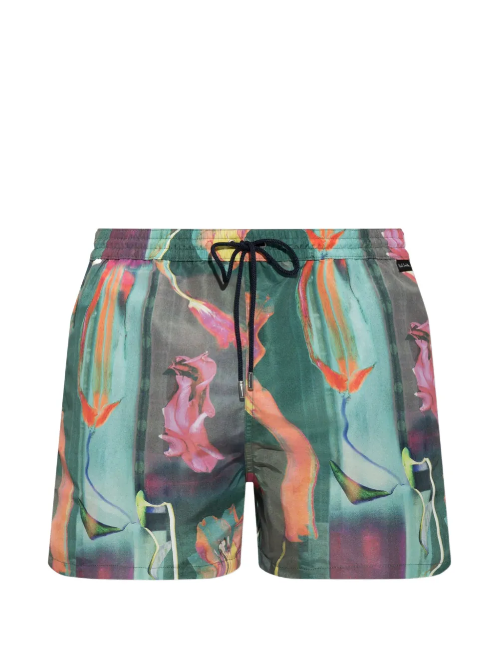 Paul Smith 'Glitch Floral' print swim shorts - Verde