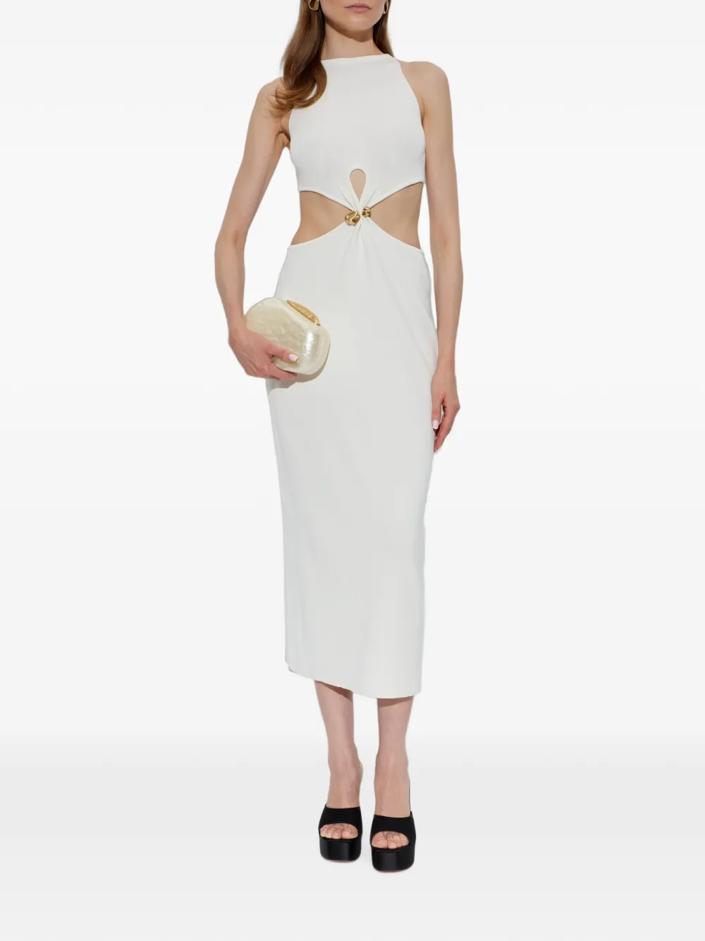 Cult Gaia Cypress midi-jurk met uitgesneden details Wit