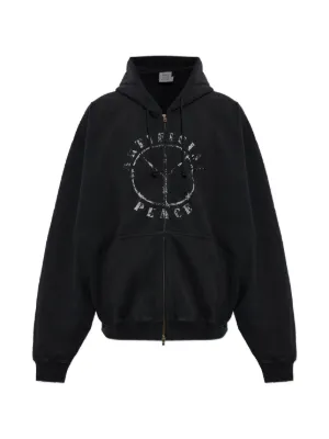 VETEMENTS グラフィック ジップパーカー | ブラック | FARFETCH JP