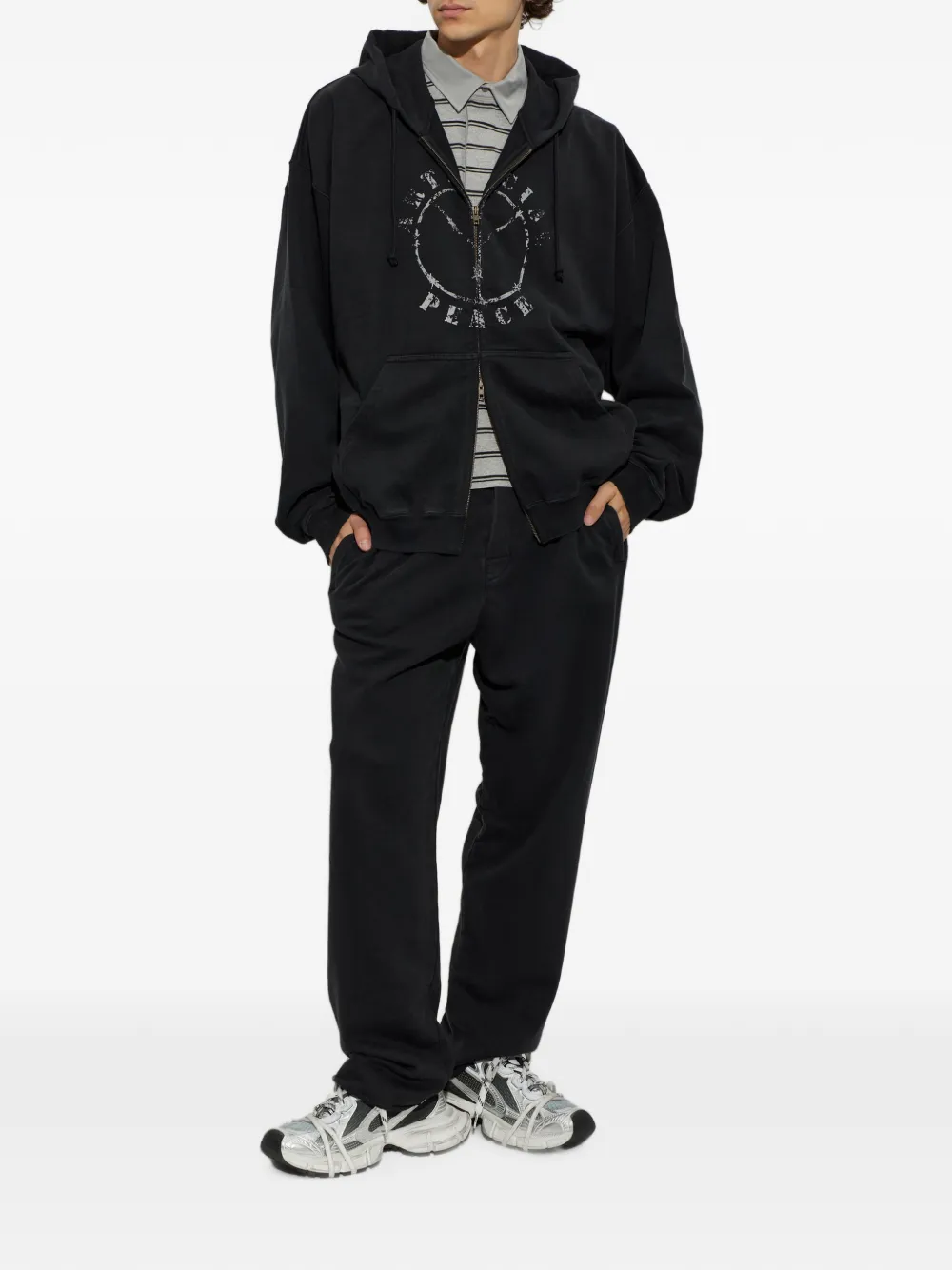 VETEMENTS Hoodie met grafische print Zwart