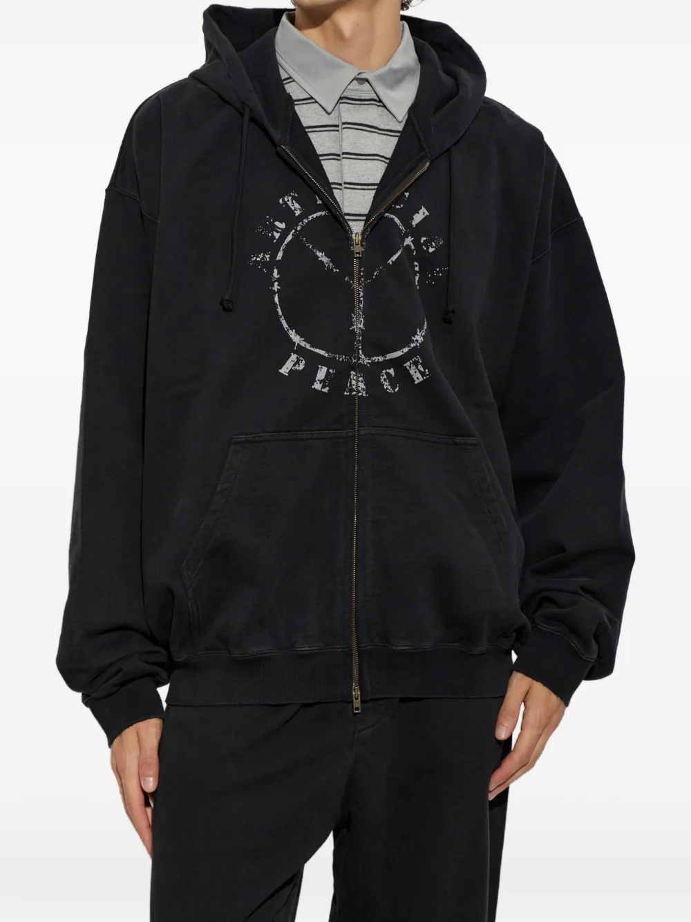 VETEMENTS Hoodie met grafische print Zwart