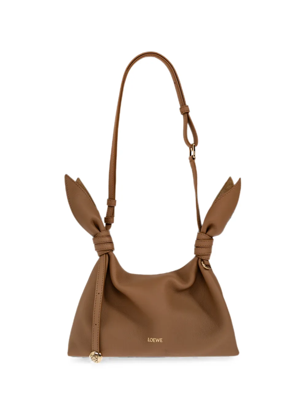LOEWE Borsa Scarf bag mini in pelle di vitello liscia - Marrone