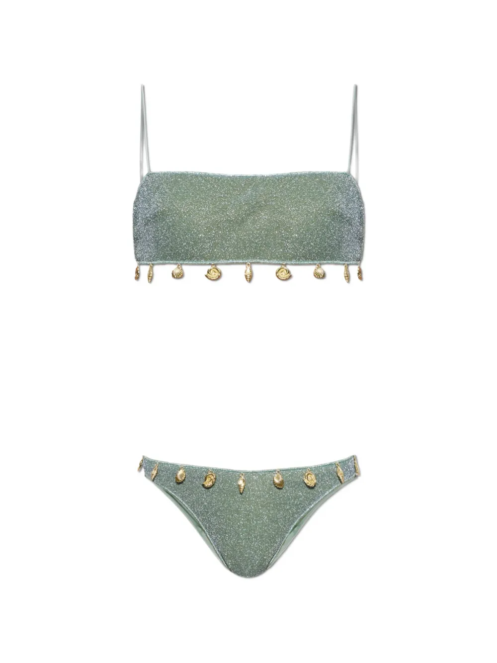 Oséree shell-charm metallic bikini - Grün