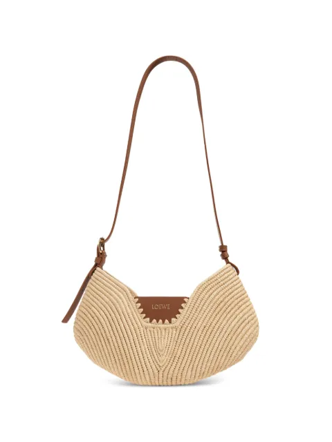 LOEWE medium Loewe Swing bag in raffia and calfskin