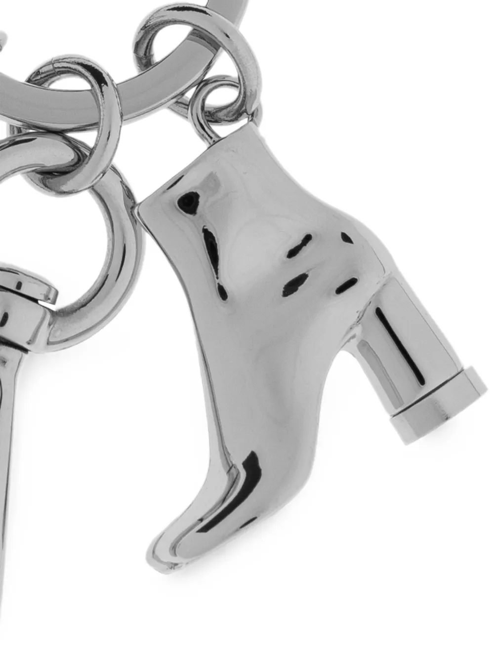 MM6 Maison Margiela Sleutelhanger met laarzen bedel Zilver