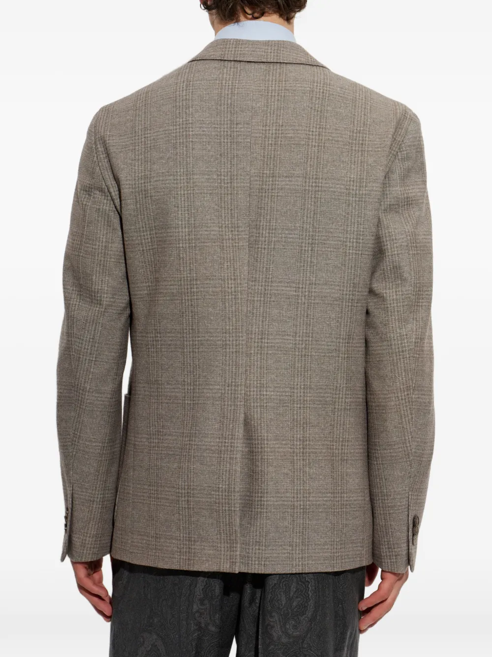 ETRO Geruite blazer Bruin