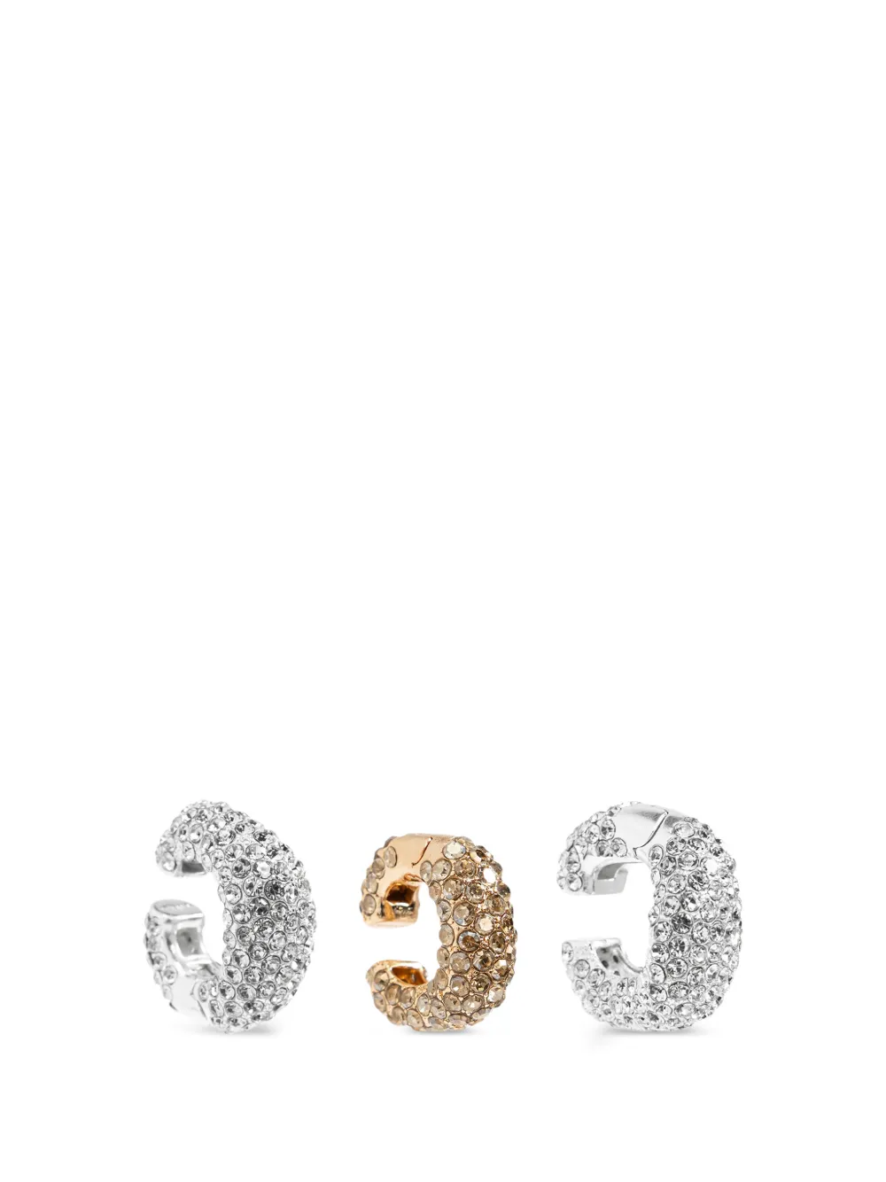 Cult Gaia Ear cuff Solene con cristalli - Argento