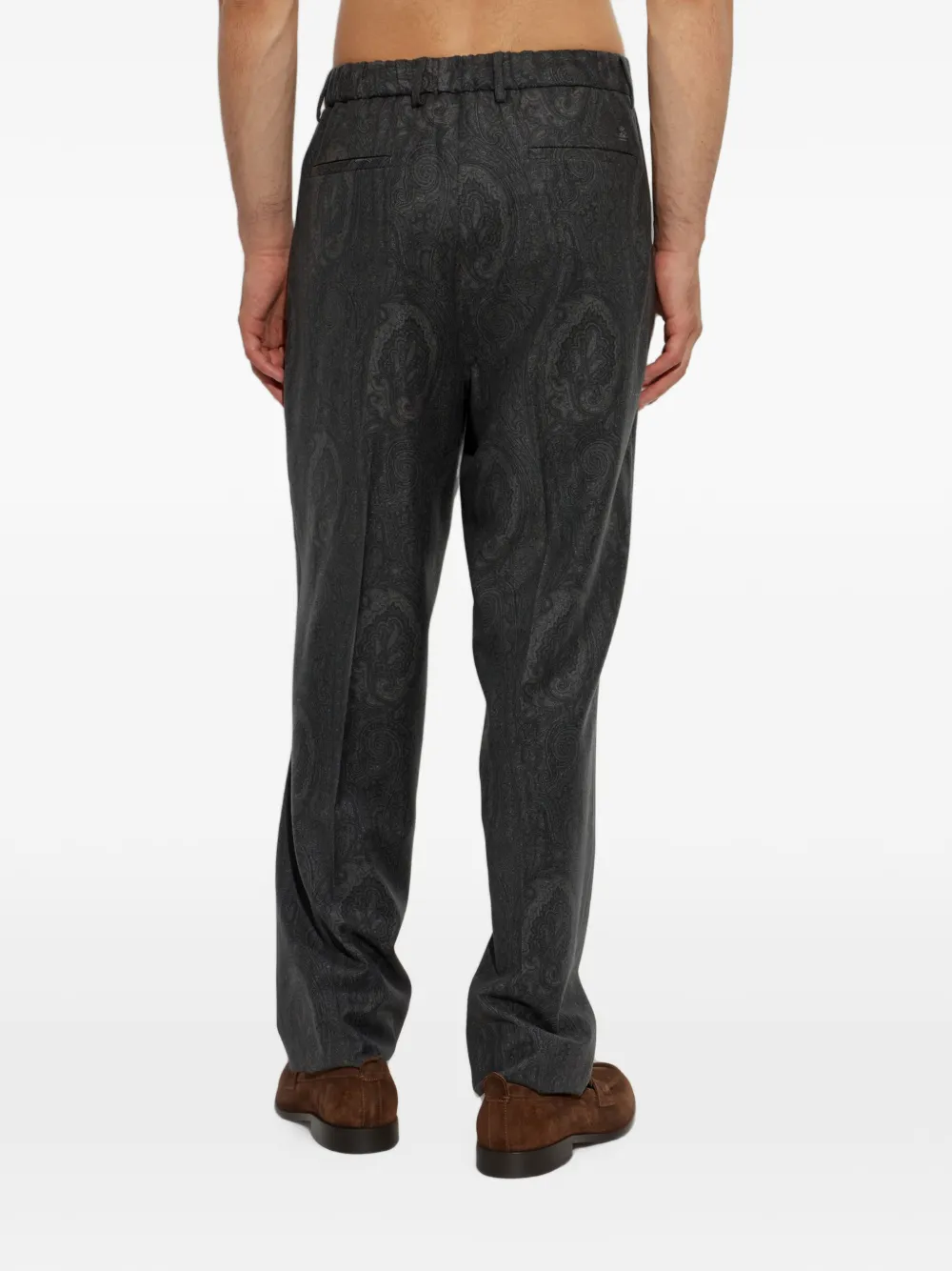 ETRO Plooibroek met paisley-print Grijs
