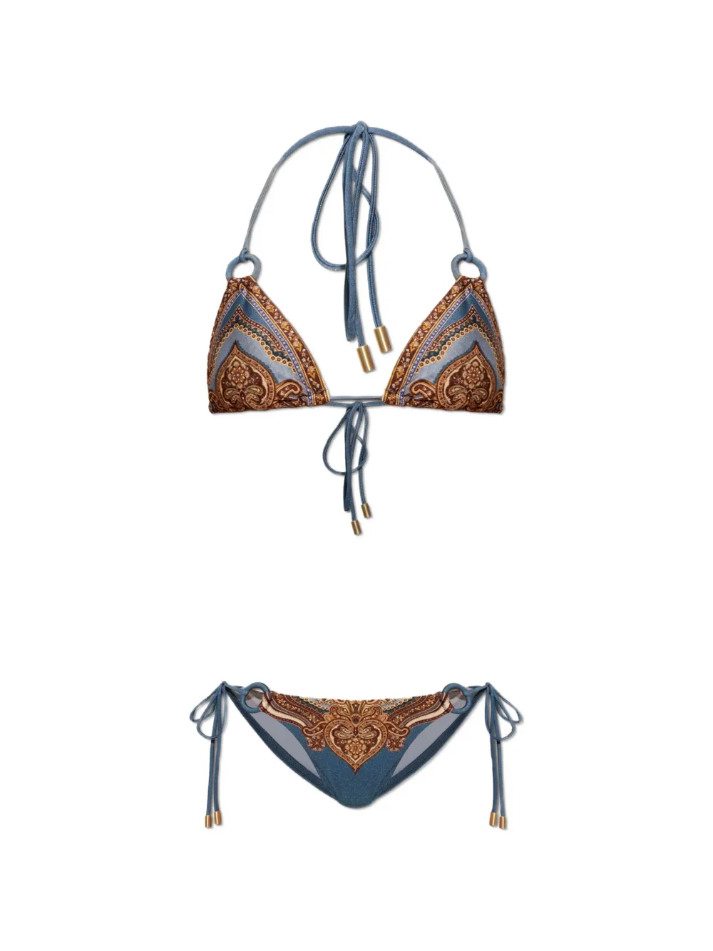 ZIMMERMANN paisley-print bikini - Blu