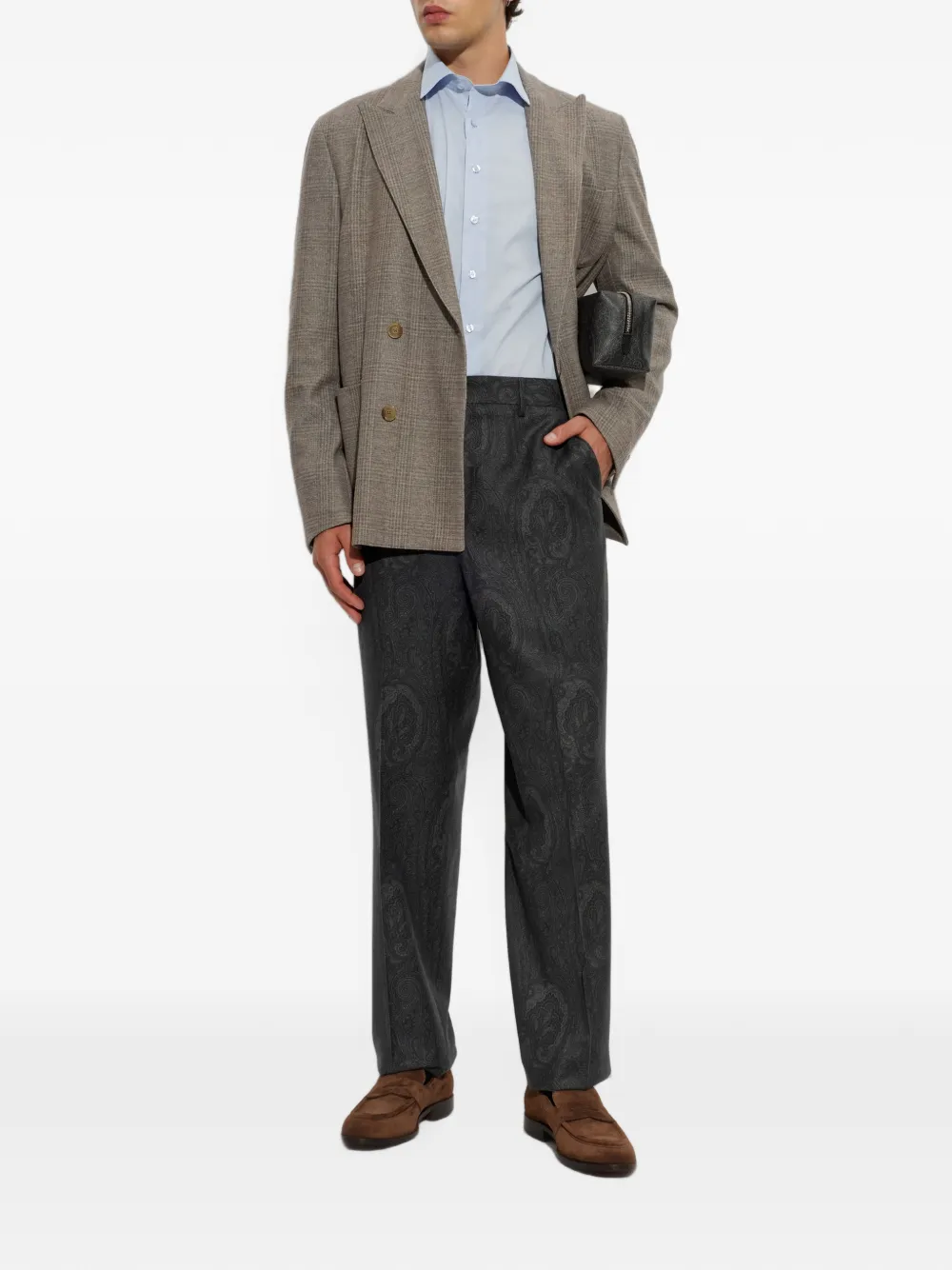 ETRO Overhemd met geborduurd logo Blauw