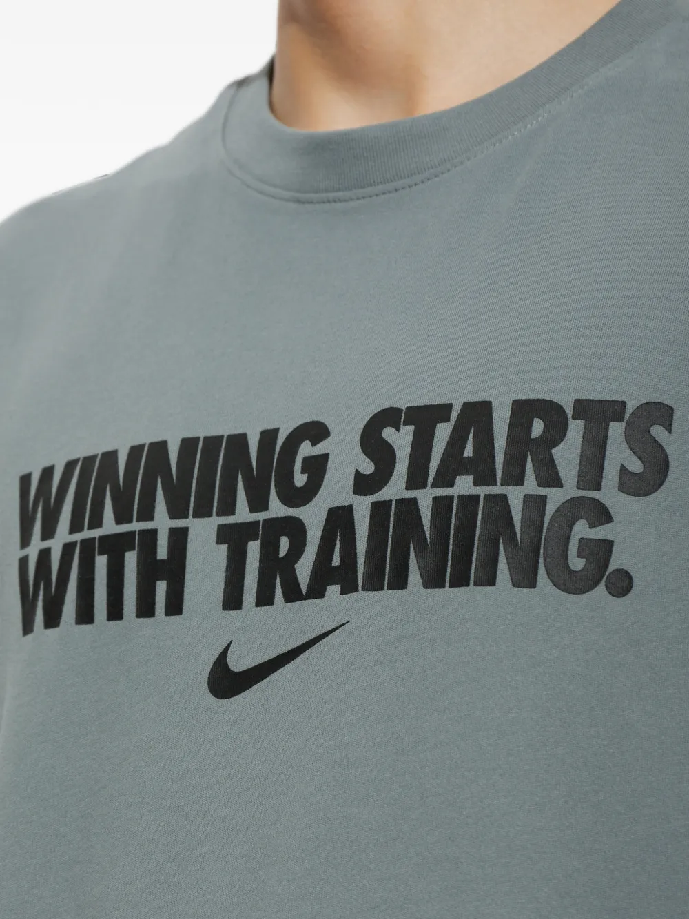 Nike slogan-print short-sleeves T-shirt Grijs