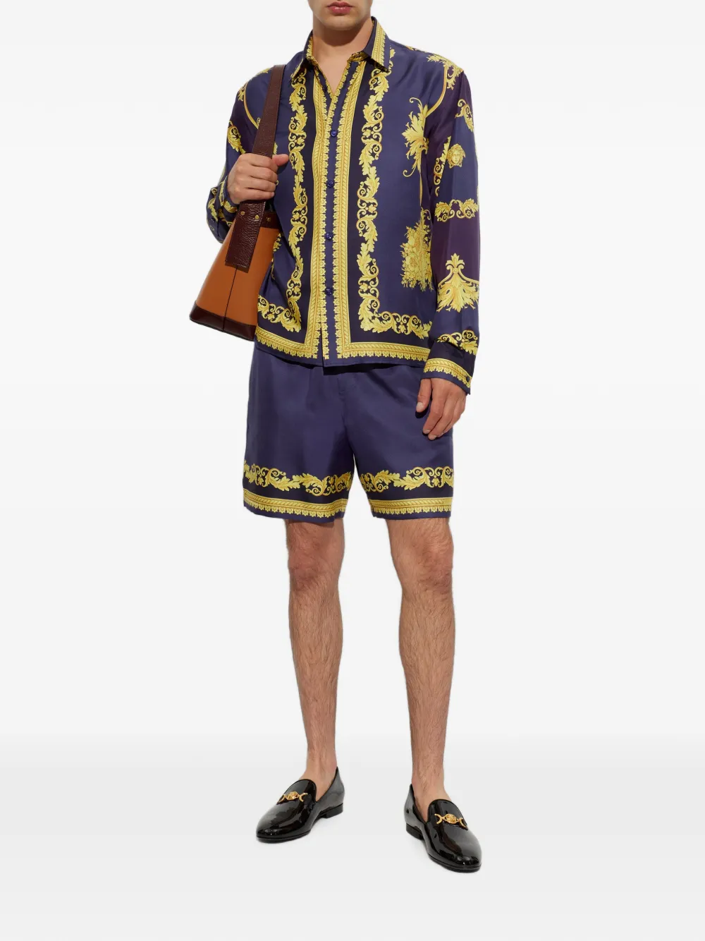 Versace printed boardshorts Paars