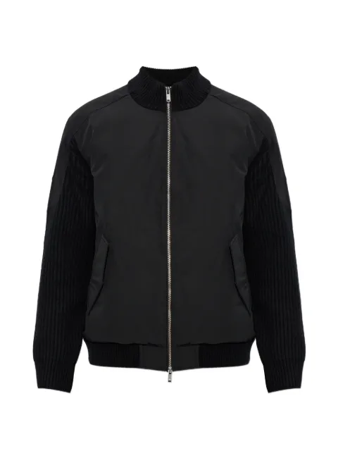 Moose Knuckles ribbed-knit panelled puffer jacket