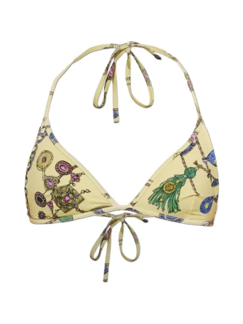 Versace printed bikini top