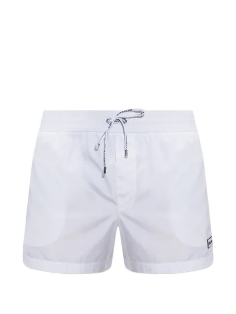 Dolce & Gabbana drawstring-waist logo-patch swim shorts