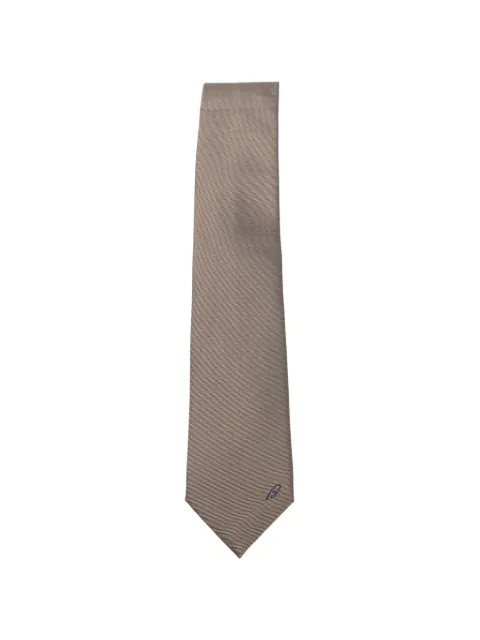 Brioni corbata con logo bordado