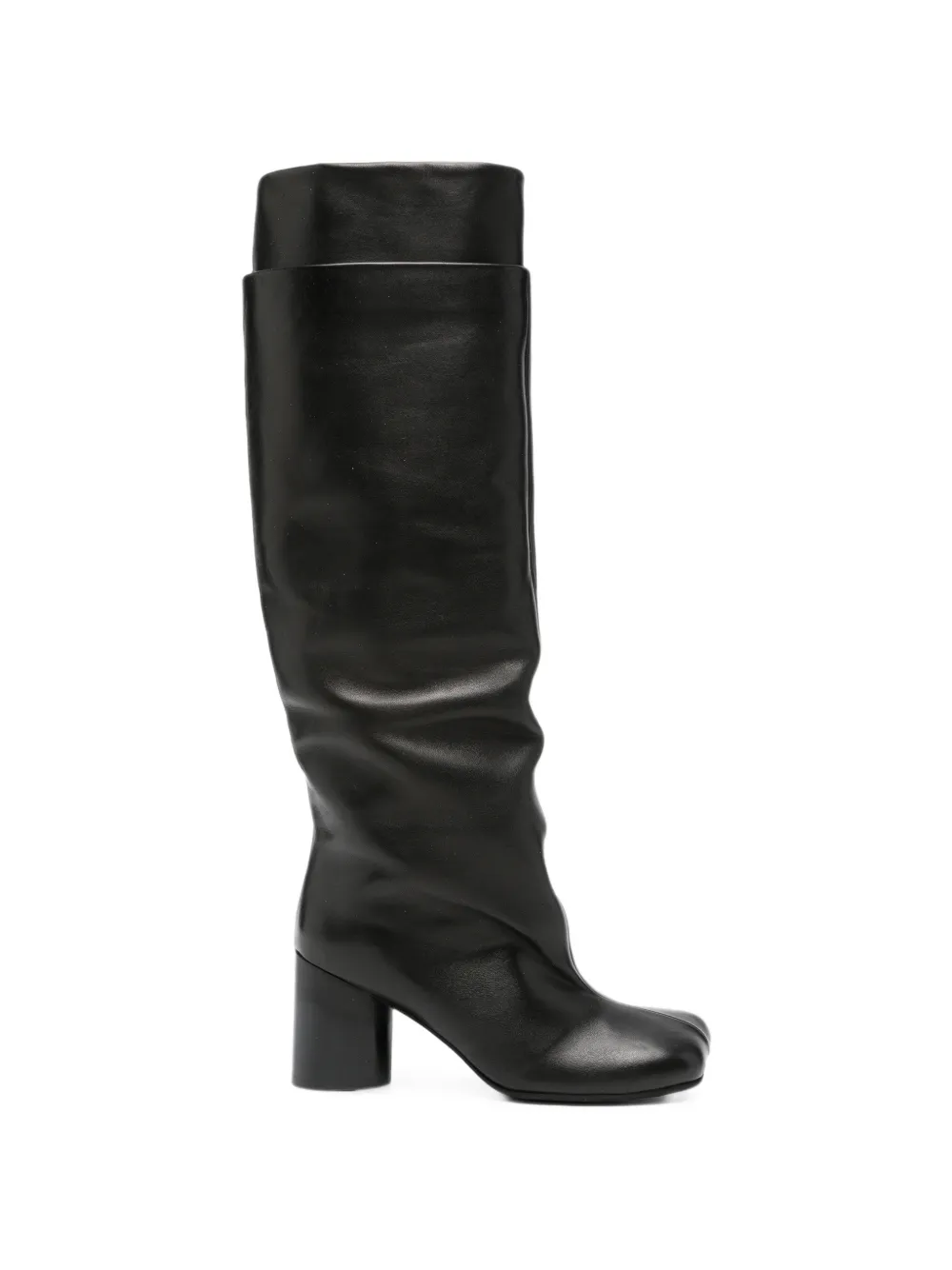 Liska square-toe block-heel boots