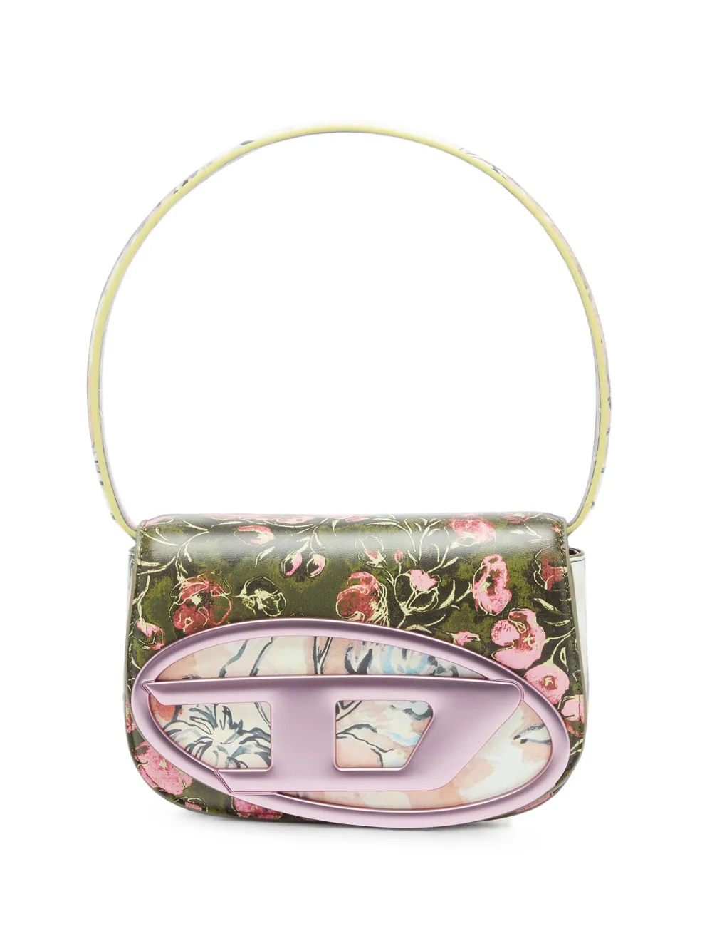 Diesel 1DR-Iconic shoulder bag with floral-print - Verde