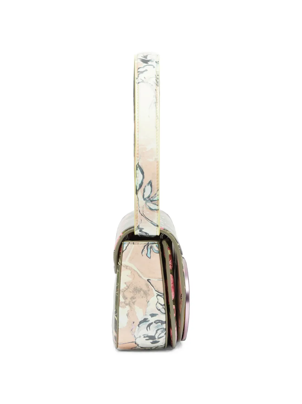 Diesel 1DR-Iconic schoudertas met bloemenprint Groen