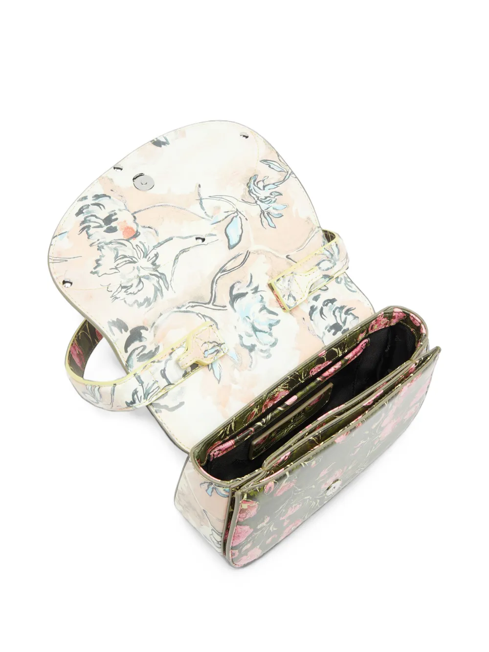 Diesel 1DR-Iconic schoudertas met bloemenprint Groen
