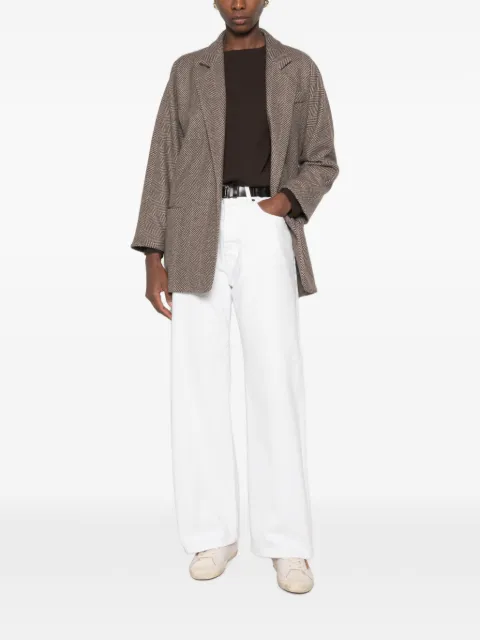 Dusan herringbone-pattern notch-lapel jacket