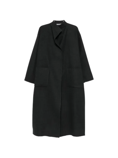 Dusan high-neck patch-pocket coat