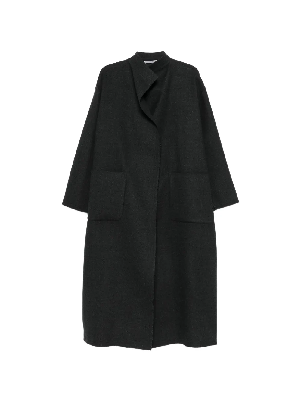 Dusan high-neck patch-pocket coat