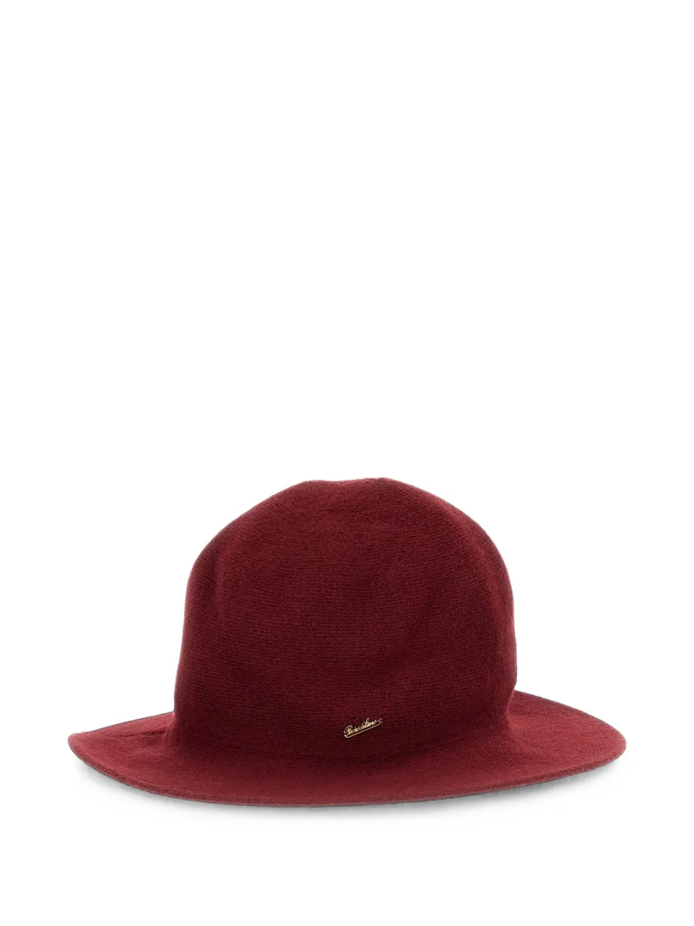 Borsalino Angelina Cloche logo-plaque hat - Rosso