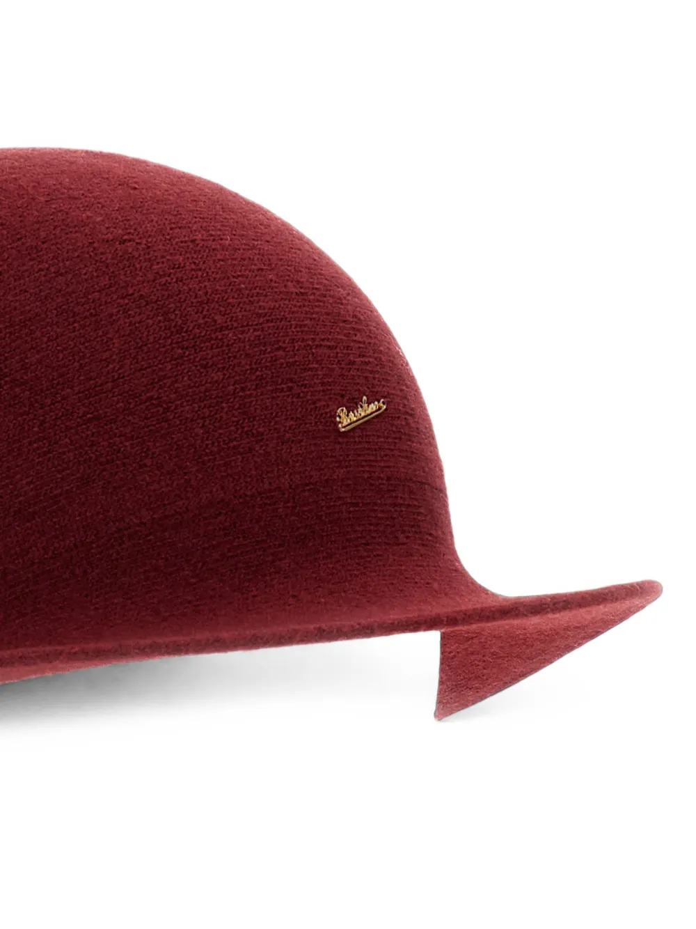 Borsalino Angelina Cloche hoed met logoplakkaat Rood