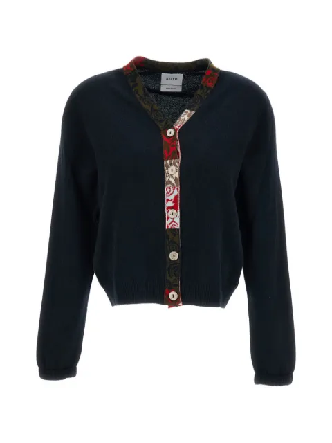 Barrie floral-intarsia V-neck cardigan