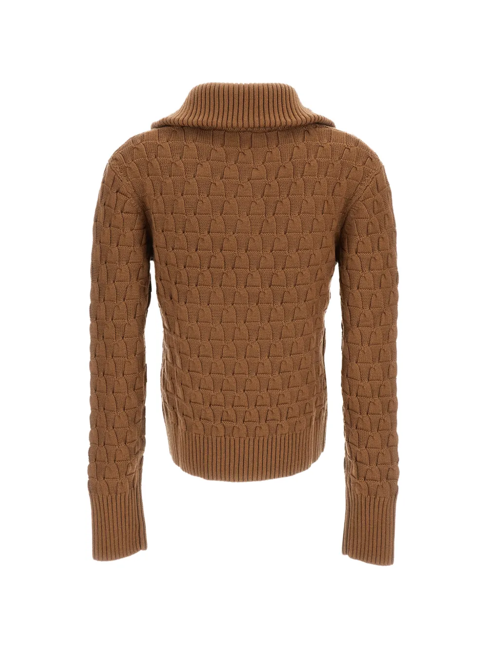 Wales Bonner basket-weave half-zip sweater Bruin