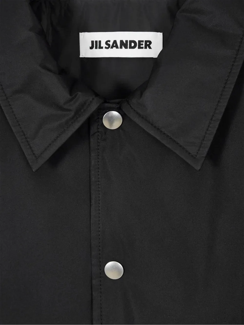 Jil Sander Jack met drukknopen en raglan mouwen Zwart