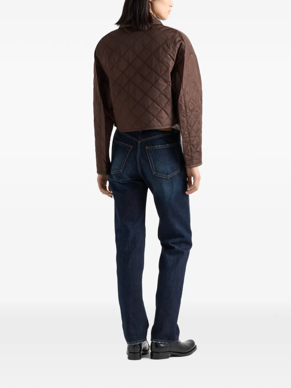 Prada Lichtgewicht Re-Nylon jack Bruin