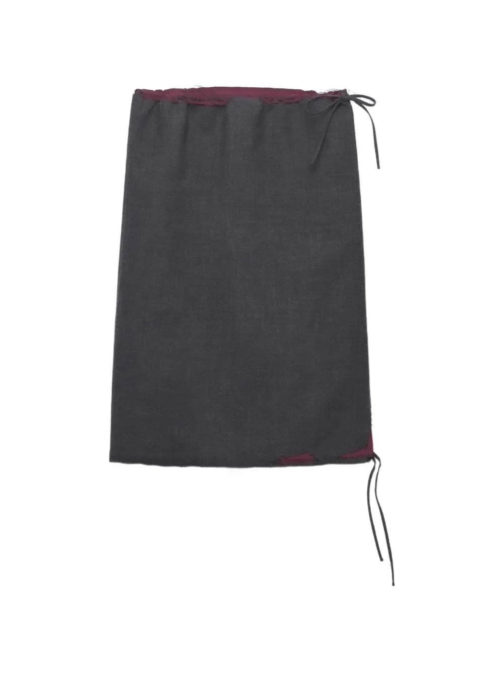 Prada Bonded hopsack midi-skirt with devoré effect - Grigio
